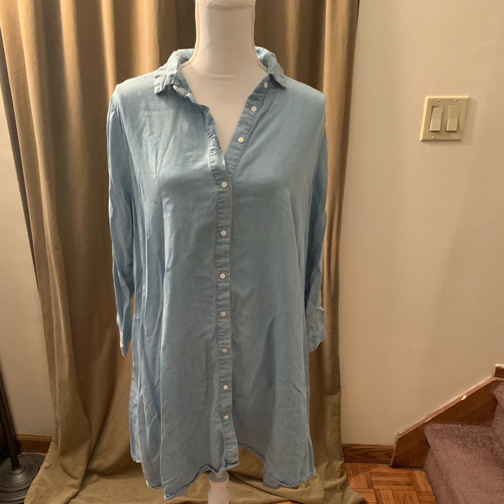 ZARA chambray shirt dress